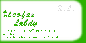 kleofas labdy business card